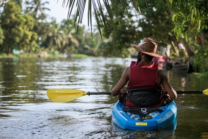 Sunset Kayaking in Hidden Alleppey Backwater Routes - Paddling the backwater canals: houseboats, local life, and bird-island views